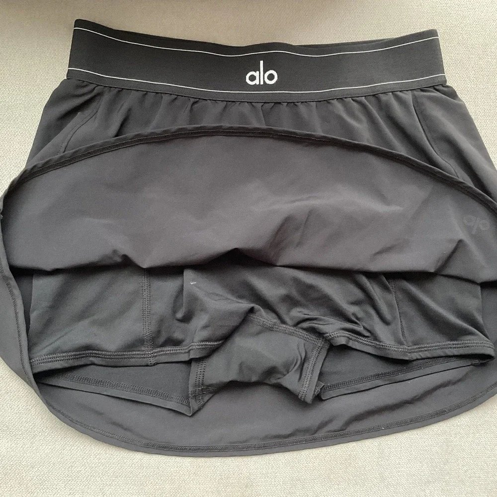 Alo Yoga Match Point Tennis Skirt Black S